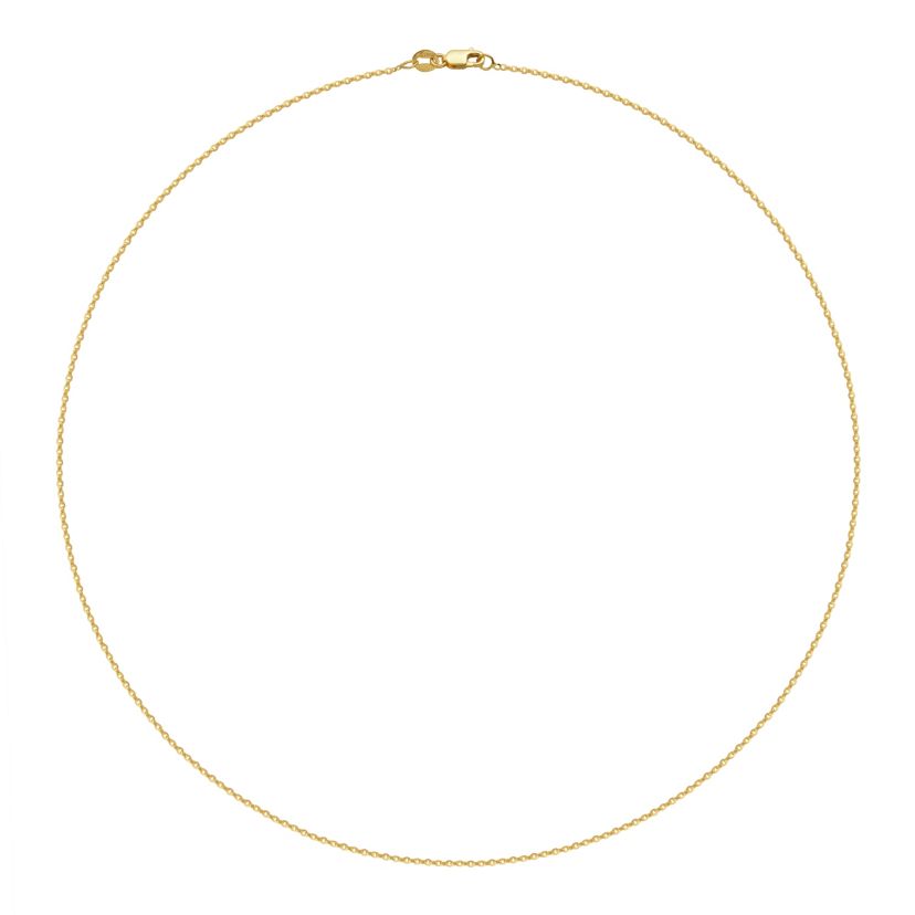10k Yellow Gold Diamond Cut Rolo Chain Necklace, Available in 16" or 18"
