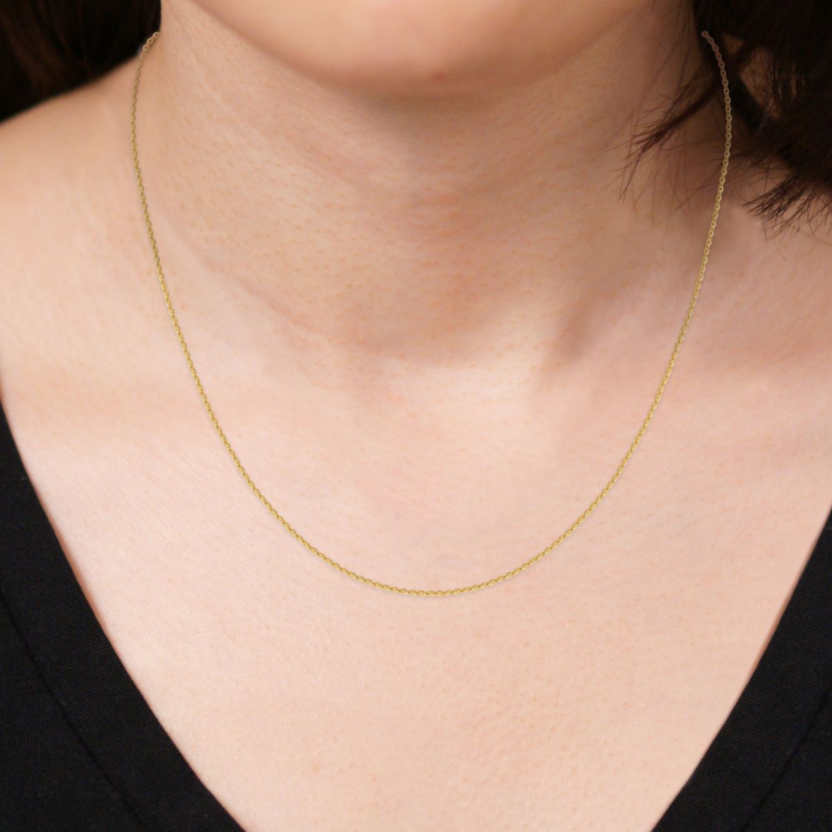 10k Yellow Gold Diamond Cut Rolo Chain Necklace, Available in 16" or 18"
