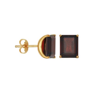 Aurealis 18K Yellow Gold Plated Sterling Silver Women's Genuine Gemstone Stud Earrings