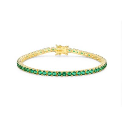 Aurealis 18K Yellow Gold Plated Sterling Silver Women's Birthstone Tennis Bracelet, 7.25 in