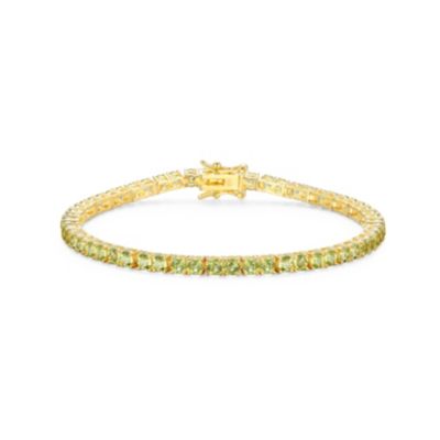 Aurealis 18K Yellow Gold Plated Sterling Silver Women's Birthstone Tennis Bracelet, 7.25 in
