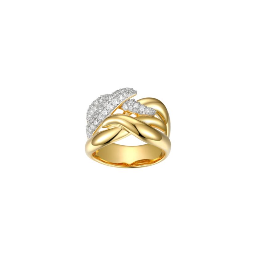 18K Gold Plated Sterling Silver 1 CT TW Lab Grown Diamond Ring