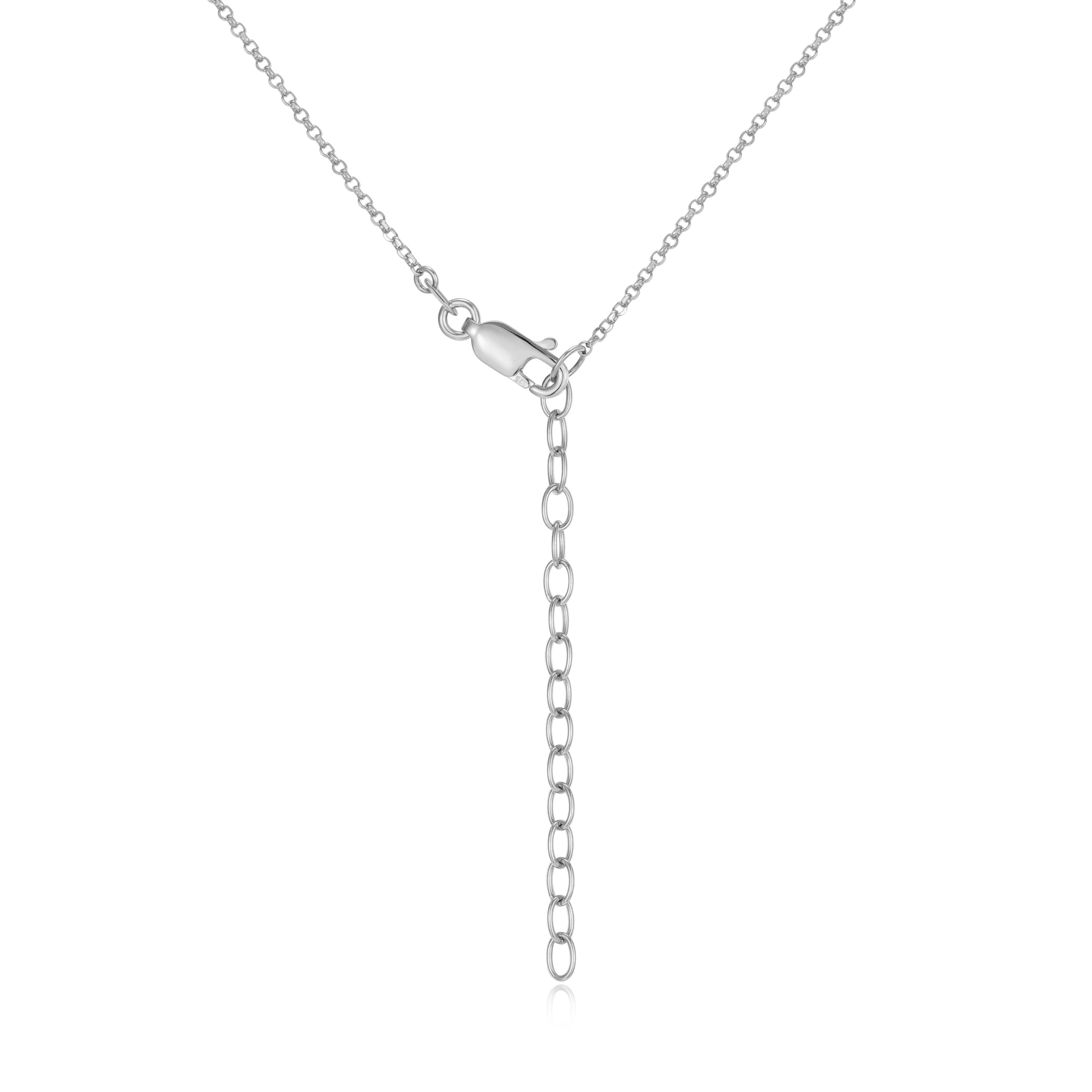 18K Yellow Gold or Rhodium Plated Sterling Silver Moissanite Halo Cushion Cut Station Necklace