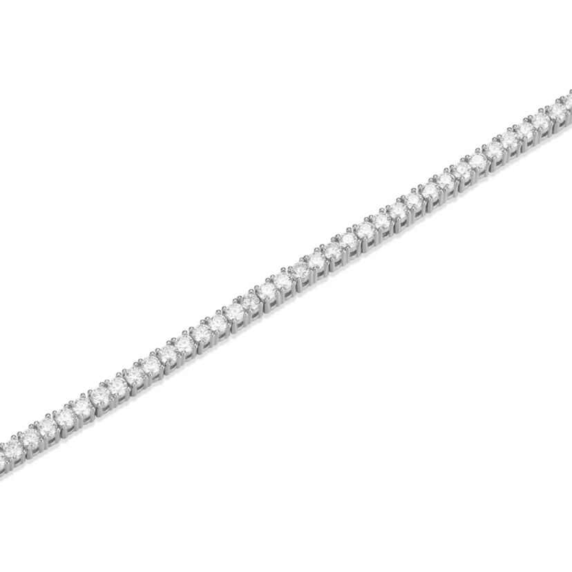 18K Yellow Gold or Rhodium Plated Sterling Silver Moissanite Tennis Bracelet