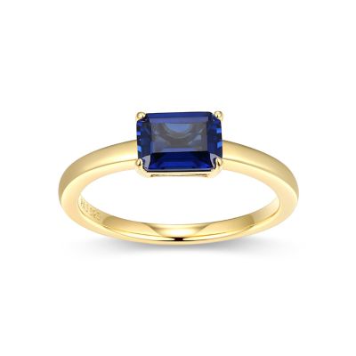 Aurealis Lab Created 18K Yellow Gold Plated Sterling Silver Women's Created Gemstone Stackable Ring