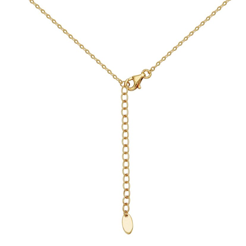 Genuine Jade Disc Pendant Necklace with Floral Embellishments in 18k Yellow Gold Plated Sterling Silver