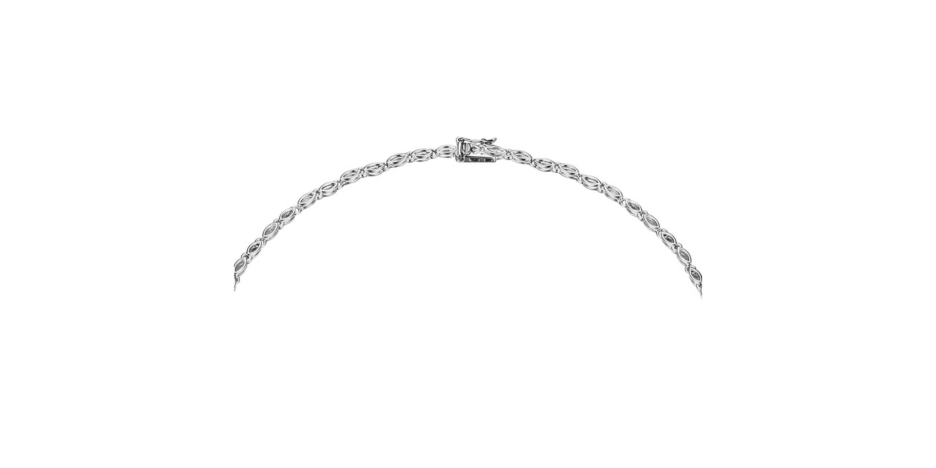 Created Ruby and Created White Sapphire Statement Drop Necklace in Sterling Silver
