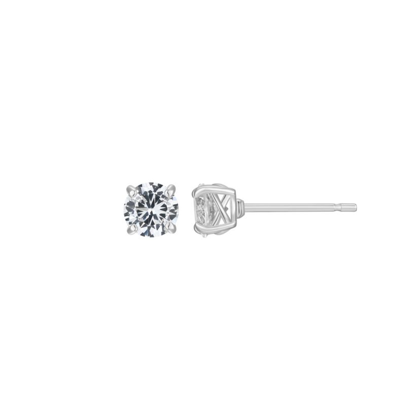 Lab Created Created White Sapphire 3-Pair Earring Set in Rhodium Over Sterling Silver