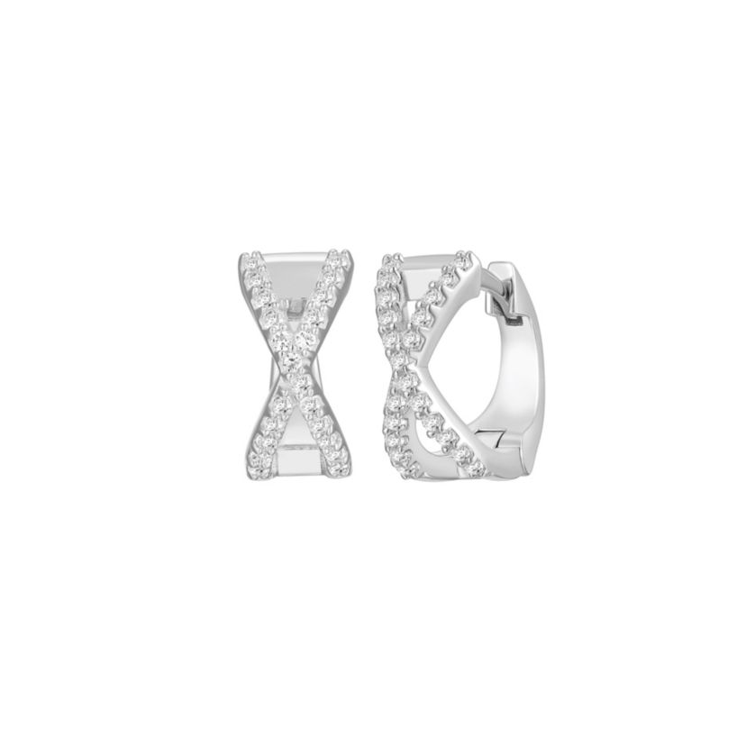 Lab Created Created White Sapphire 3-Pair Earring Set in Rhodium Over Sterling Silver