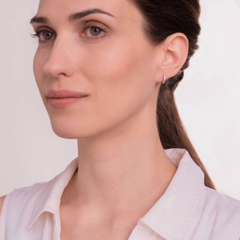 Lab Created Created White Sapphire 3-Pair Earring Set in Rhodium Over Sterling Silver