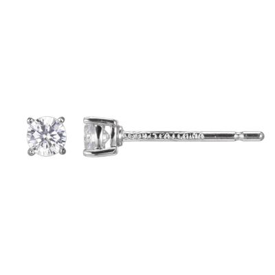 Paj Lab Created 1/4 Ct Tw Lab Grown Diamond Stud Earrings In Platinum Over Sterling Silver