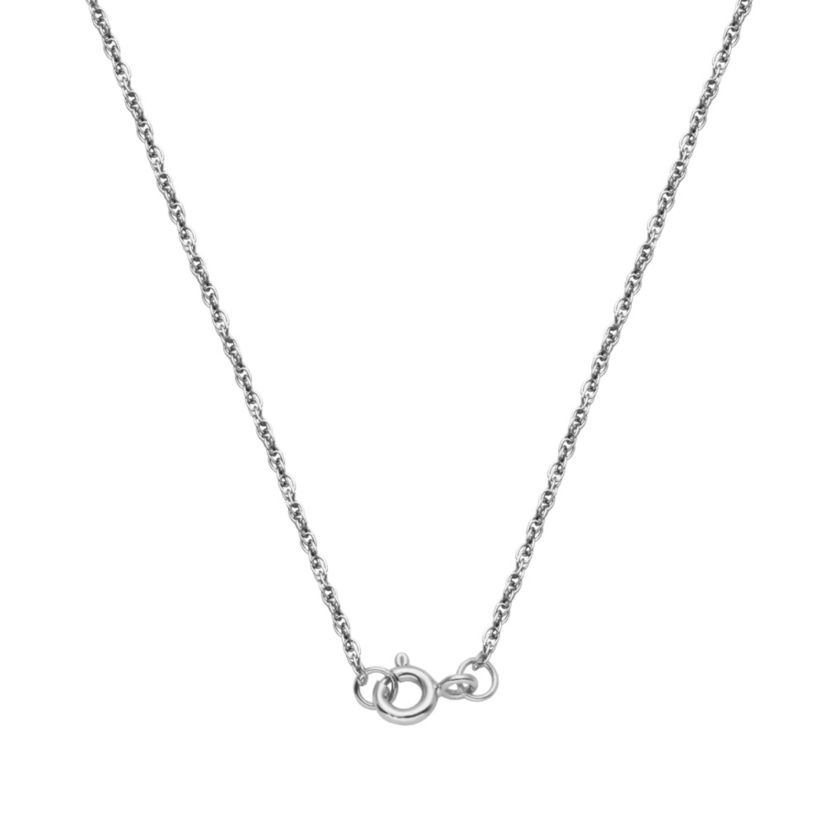 Genuine  Blue Topaz and Created Opal Cluster Pendant Necklace in Rhodium Plated Sterling Silver