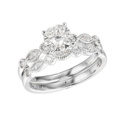 Paj Lab Created 1/2 Ct Tw Lab Grown Diamond Ring Set In Platinum Over Sterling Silver