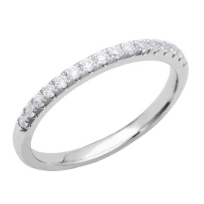Paj Lab Created 1/4 Ct Tw Lab Grown Diamond Wedding Band Ring In Platinum Over Sterling Silver