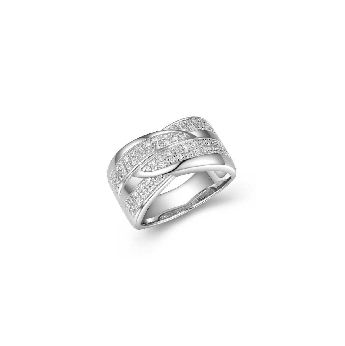 Lab Created Rhodium Plated Sterling Silver 1/3 CT TW Lab Grown Diamond Ring