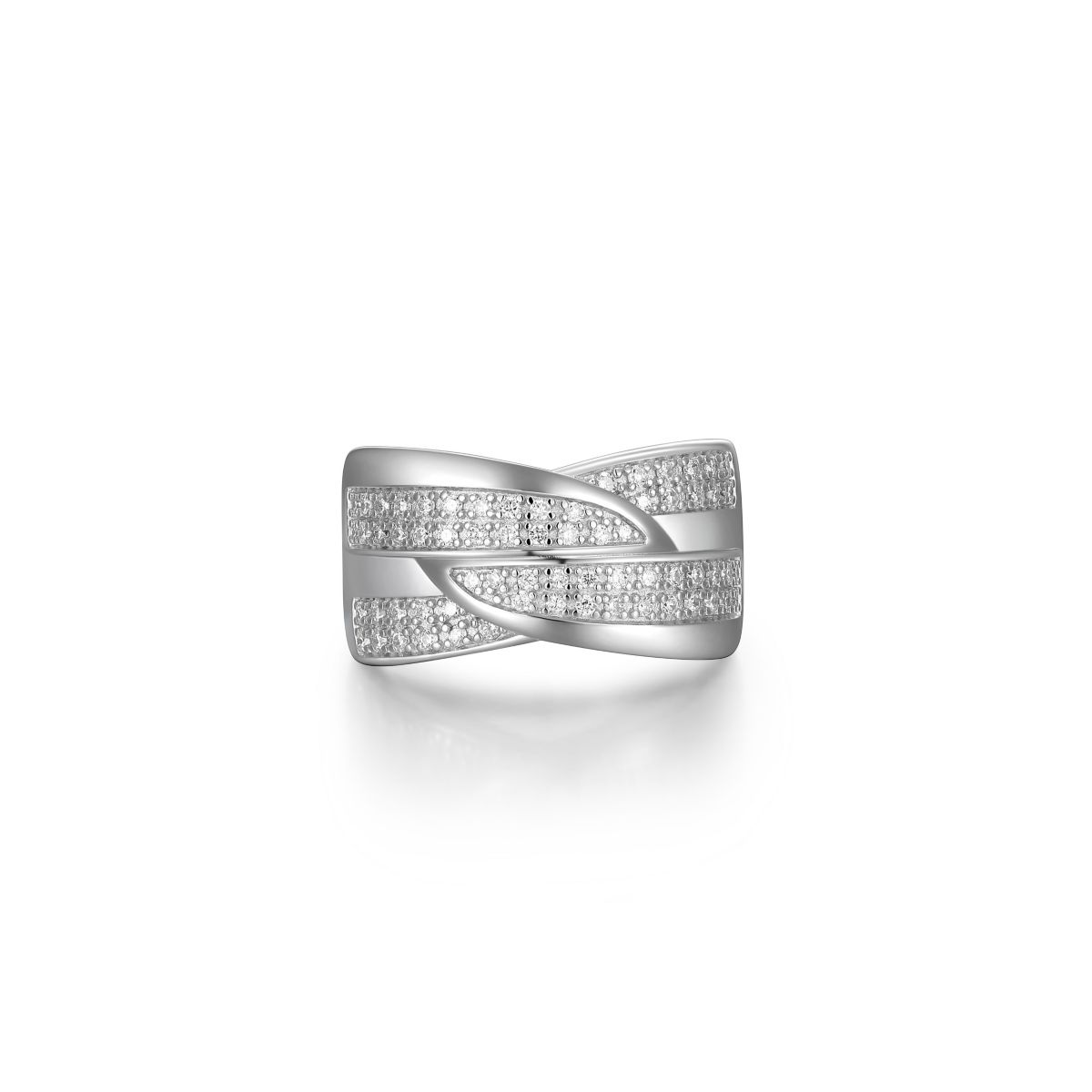 Lab Created Rhodium Plated Sterling Silver 1/3 CT TW Lab Grown Diamond Ring