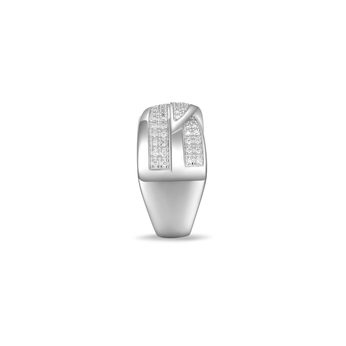 Lab Created Rhodium Plated Sterling Silver 1/3 CT TW Lab Grown Diamond Ring
