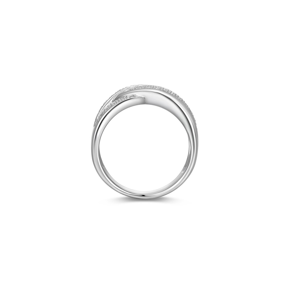 Lab Created Rhodium Plated Sterling Silver 1/3 CT TW Lab Grown Diamond Ring