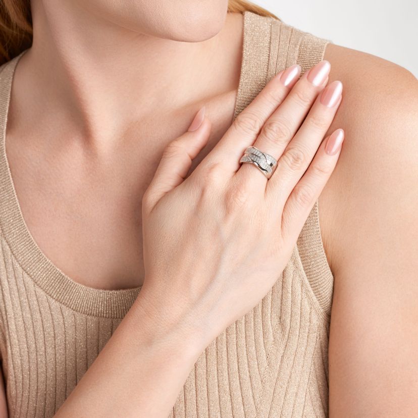 Lab Created Rhodium Plated Sterling Silver 1/3 CT TW Lab Grown Diamond Ring
