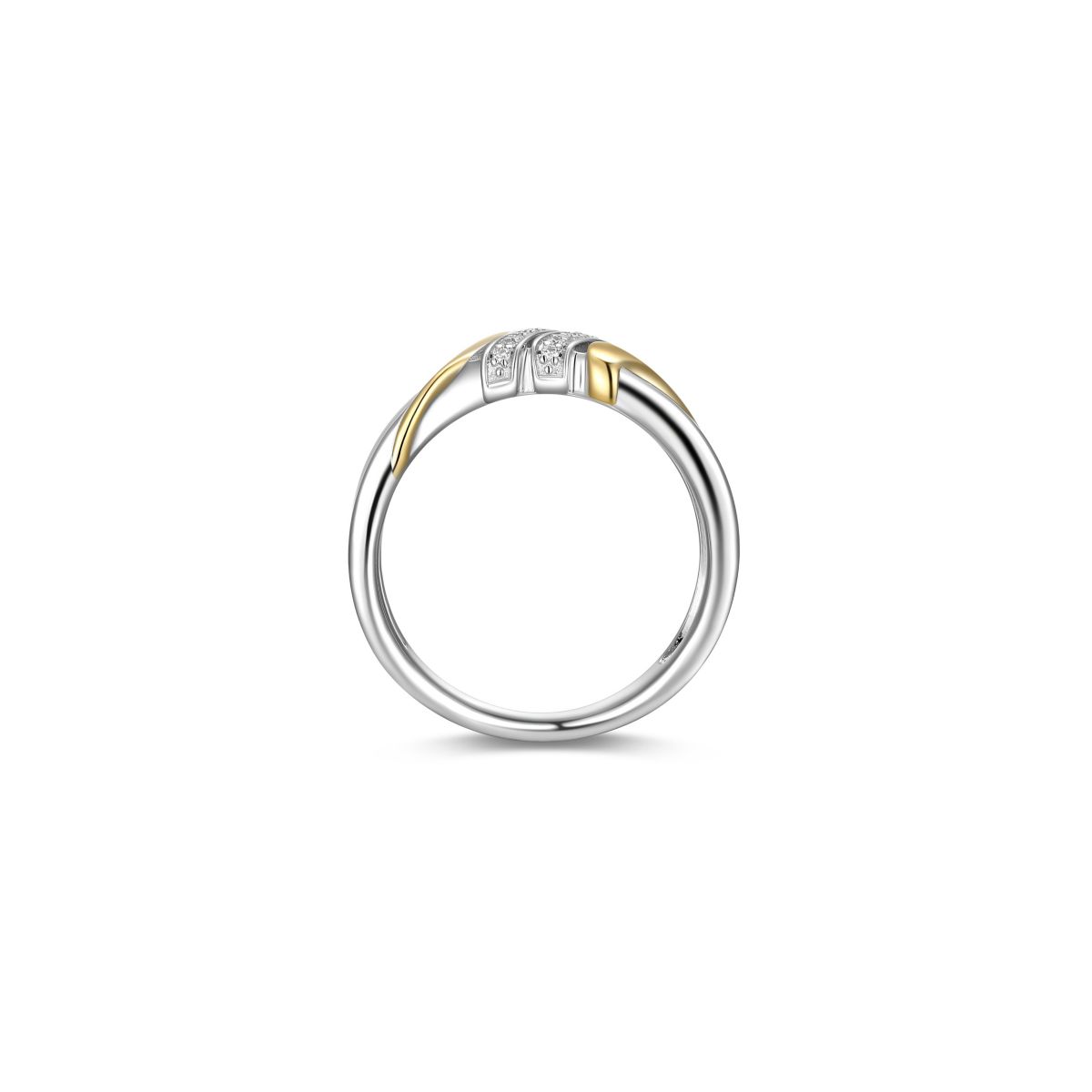 Lab Created Two-tone 1/4 CT TW Lab Grown Diamond Ring