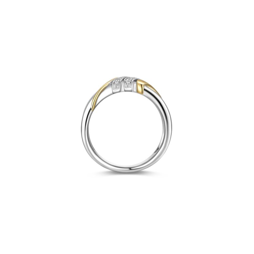 Lab Created Two-tone 1/4 CT TW Lab Grown Diamond Ring