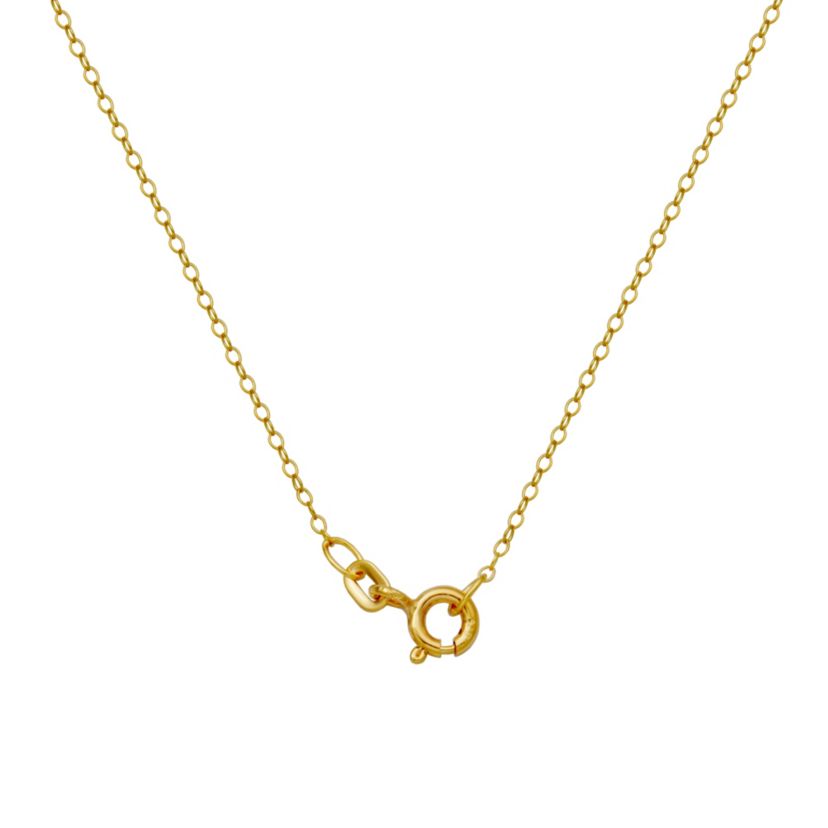Genuine Blue Topaz and Created White Sapphire Pendant in 18K Gold-plated Sterling Silver