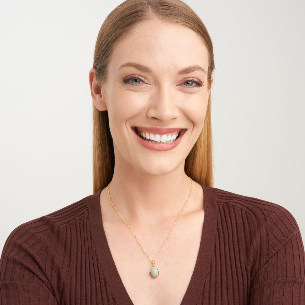 18K Gold Plated Sterling Silver Genuine Jade Pendant Necklace