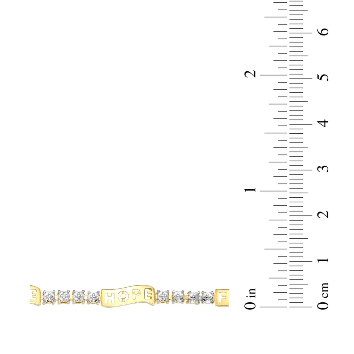 Diamond Accent Set of Bracelet and Cross Pendant with 18" Chain in Gold Plated Sterling Silver