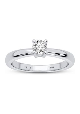 1/4 ct. t.w. Lab Created Solitaire Diamond Ring 14K White Gold