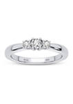 1/4 ct. t.w. Lab Created Diamond 3 Stone Ring in 14K White Gold 