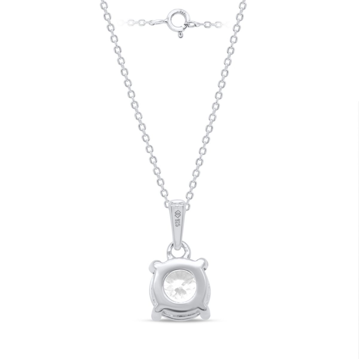 Lab Created 1CTTW Lab Grown Diamond Solitiare Pendant With Chain