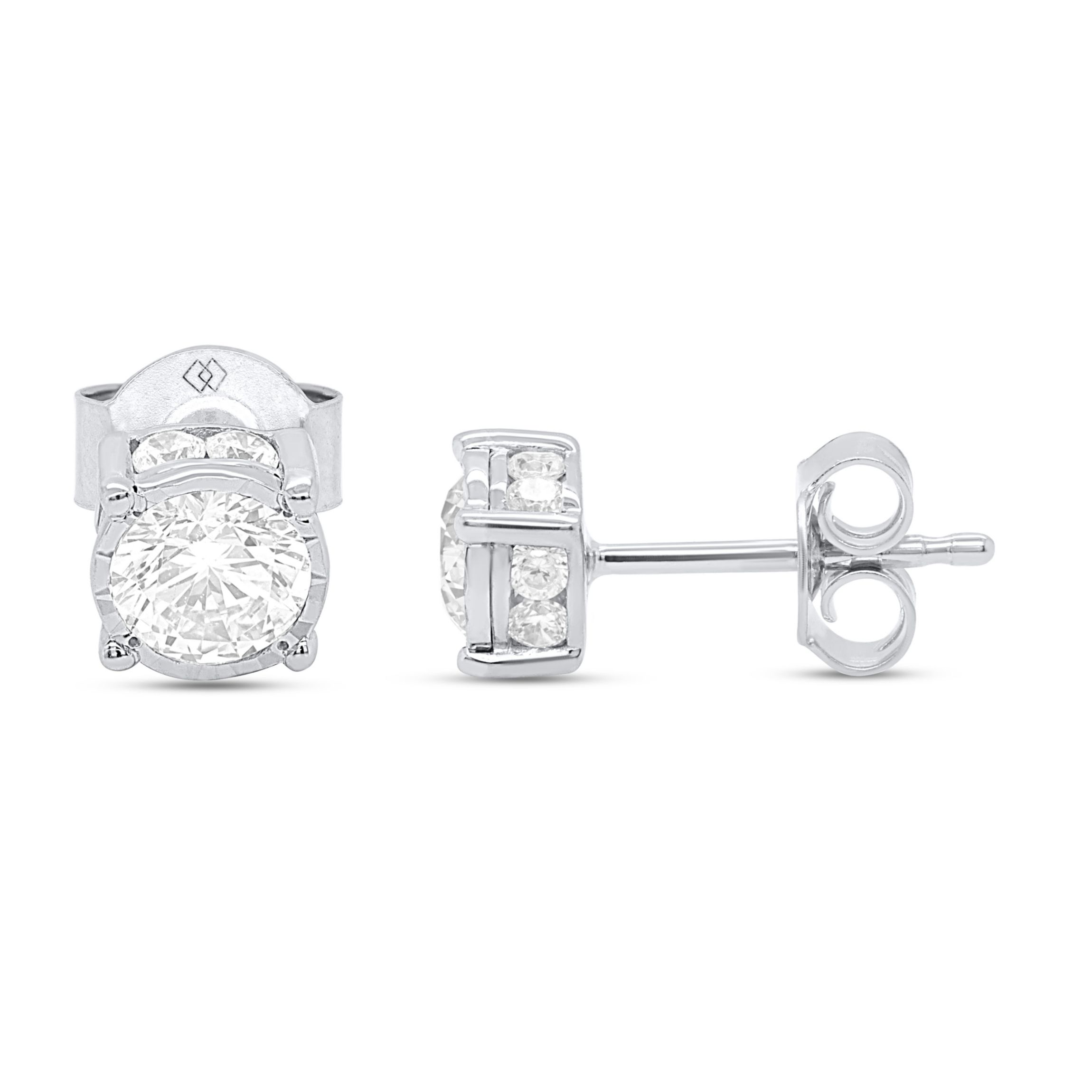 Lab Created 1CTTW Lab Grown Diamond Stud Earrings