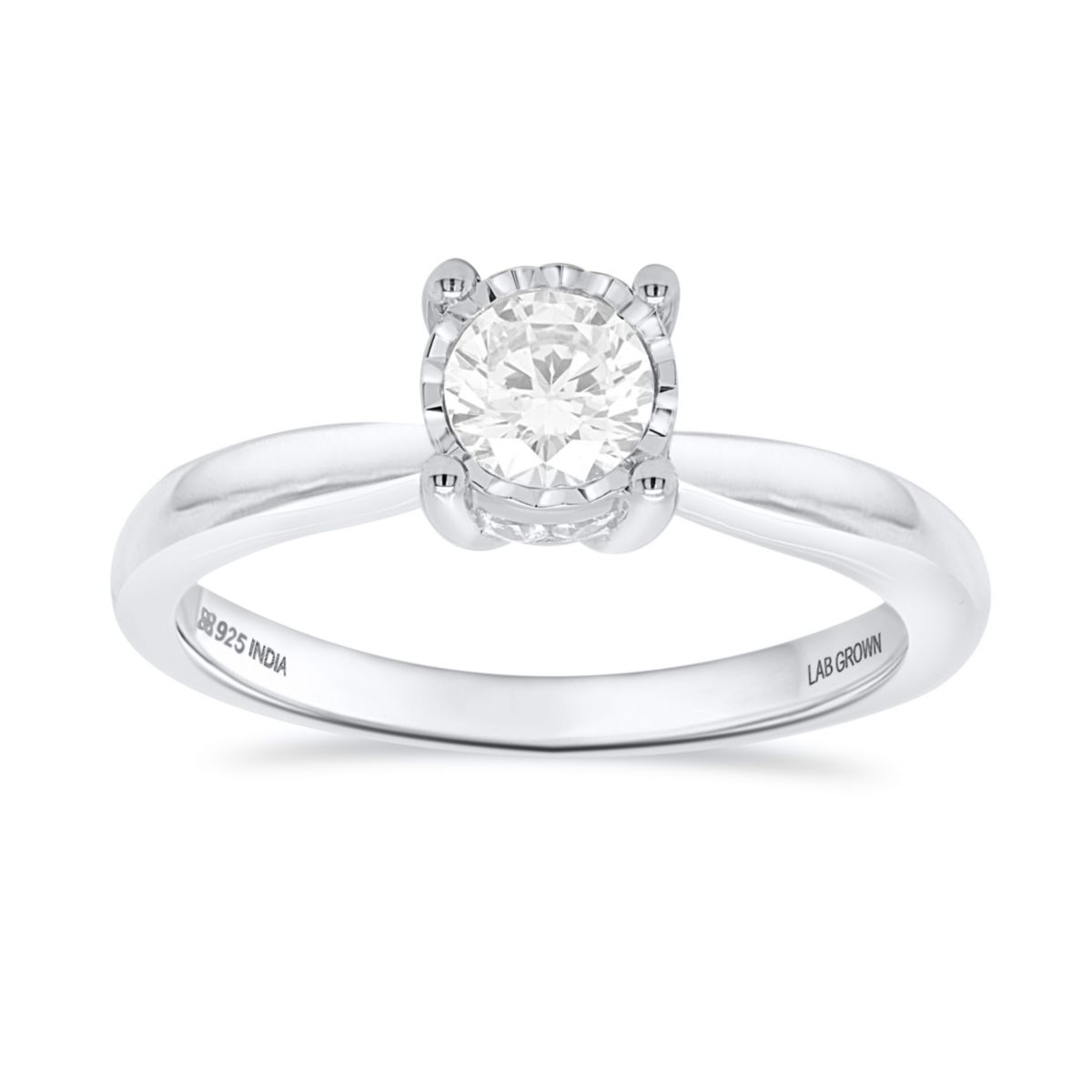 Lab Created 1/2CTTW Lab Grown Diamond Solitaire Ring