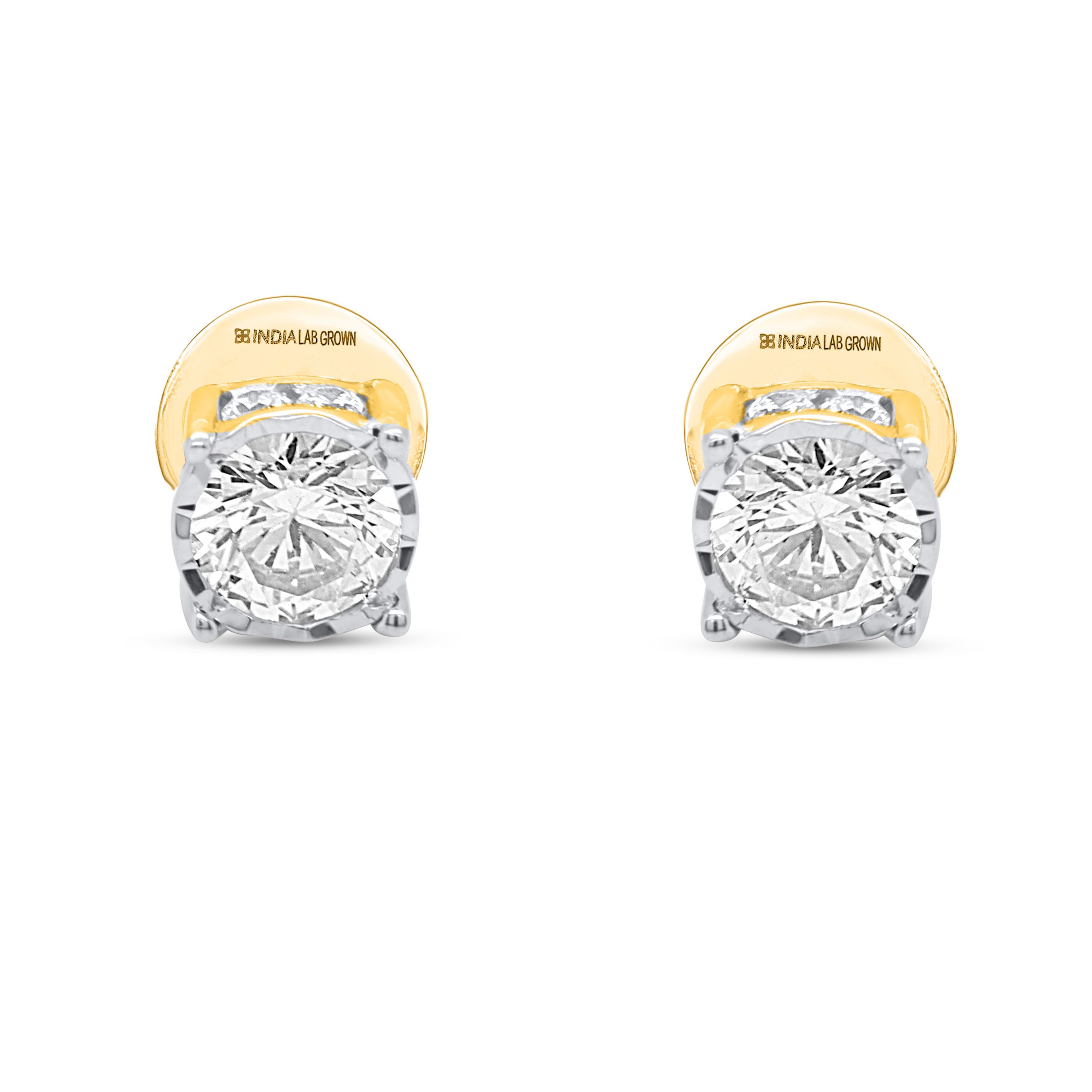 Lab Created 1/2CTTW Lab Grown Diamond Stud Earrings.