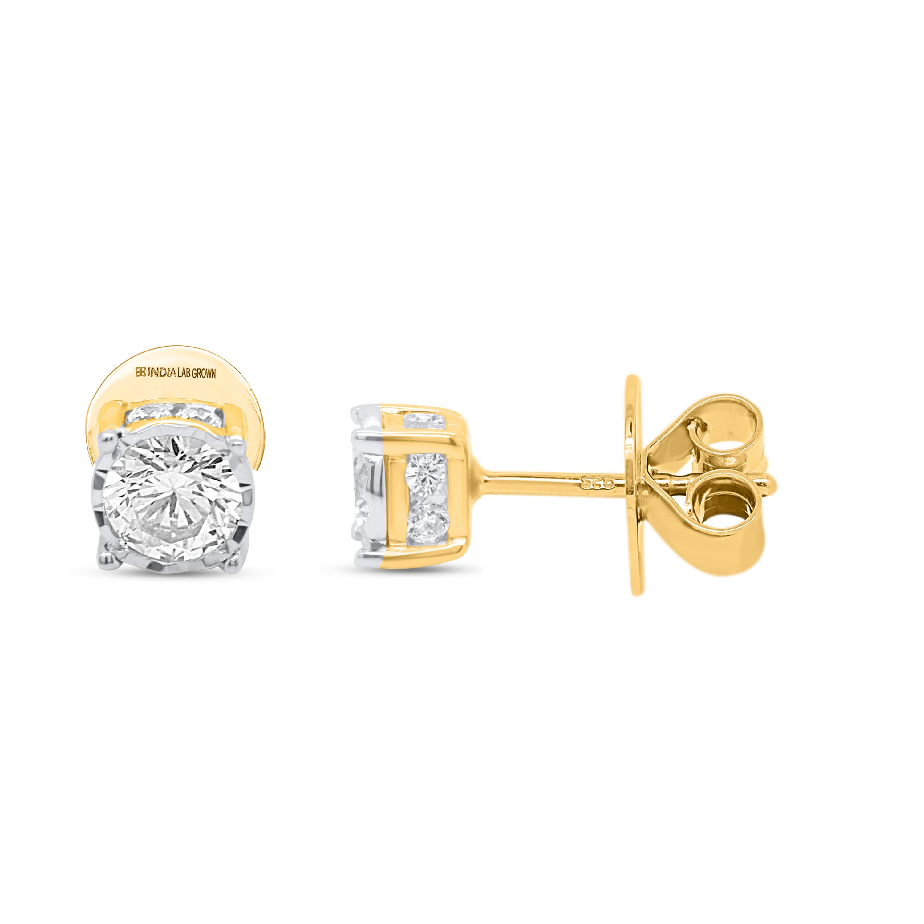 Lab Created 1/2CTTW Lab Grown Diamond Stud Earrings.