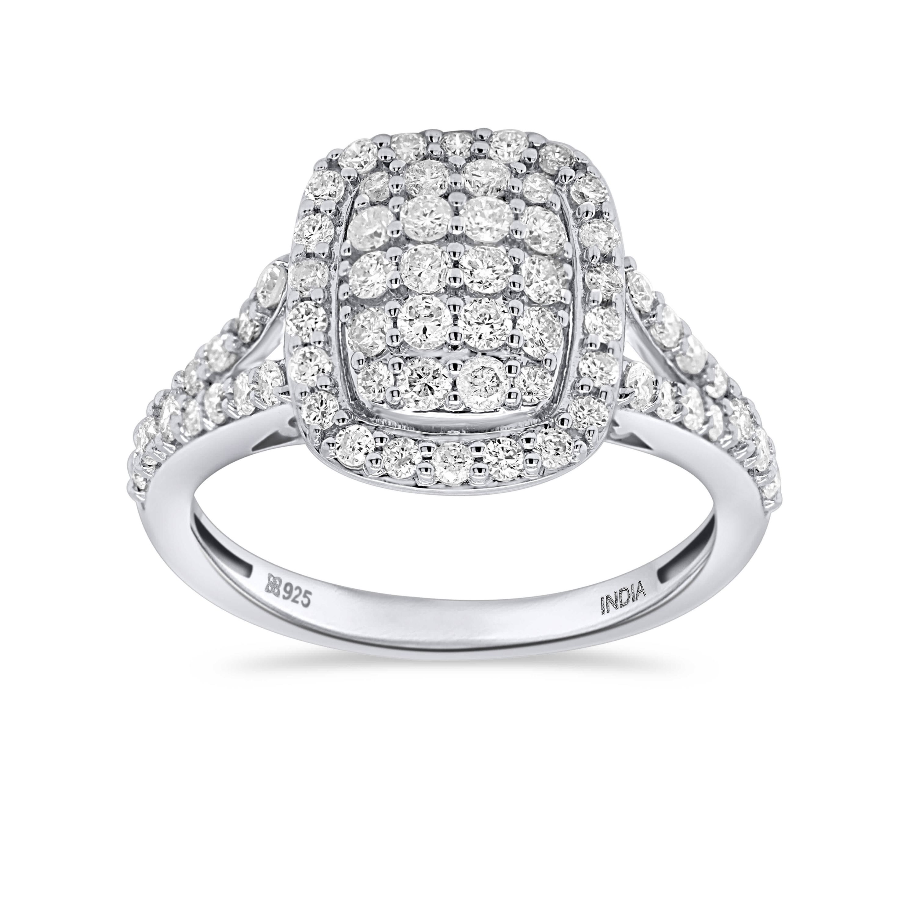 Lab Created 1CTTW Lab Grown Diamond Statement Ring