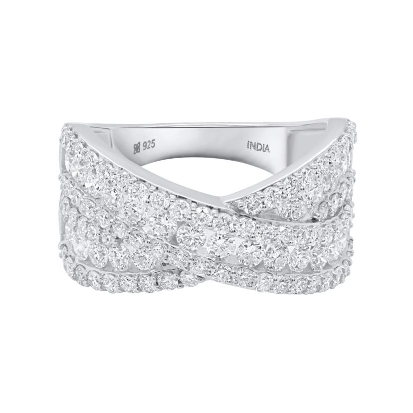 Lab Created 2CTTW Lab Grown Diamond Criss Cross Ring