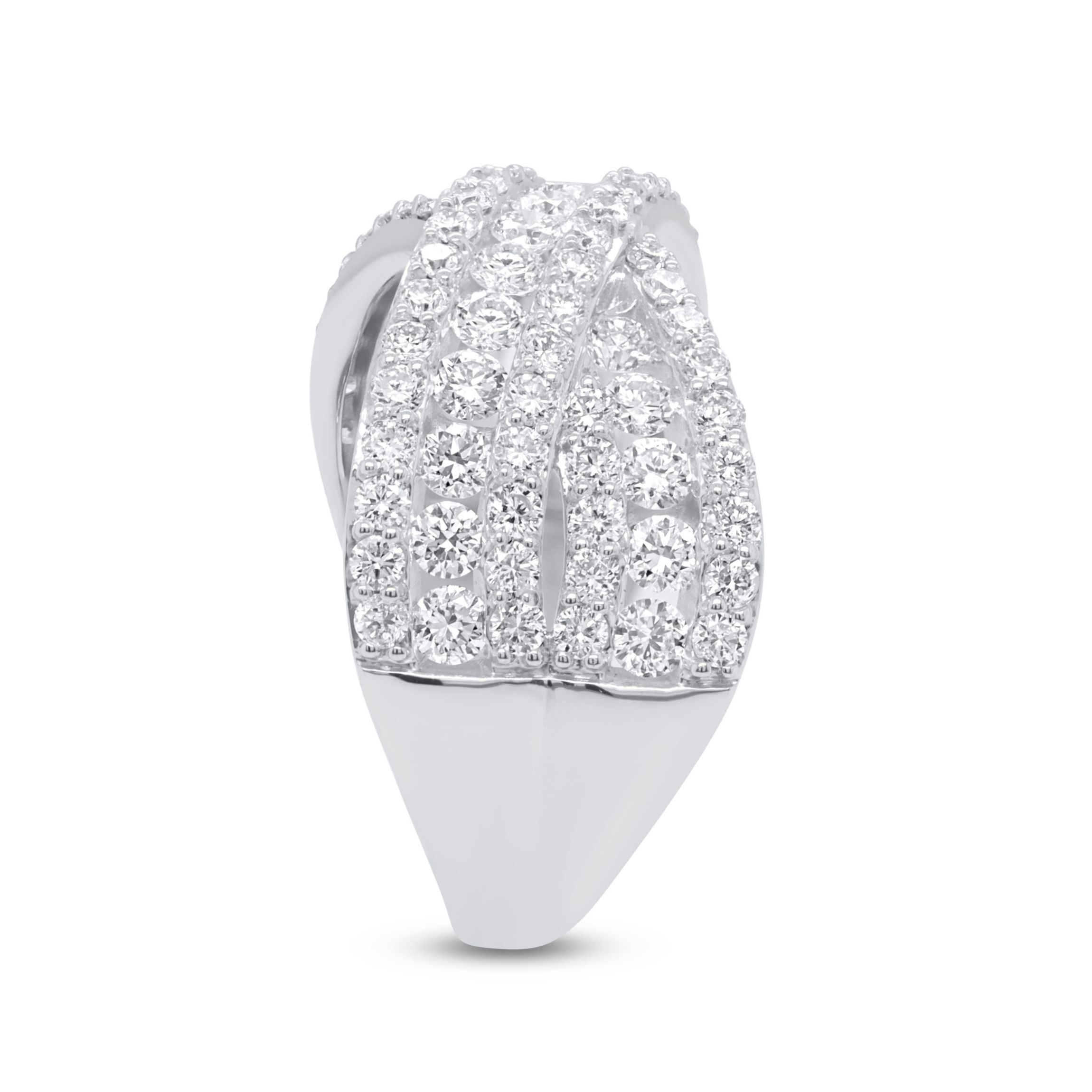 Lab Created 2CTTW Lab Grown Diamond Criss Cross Ring
