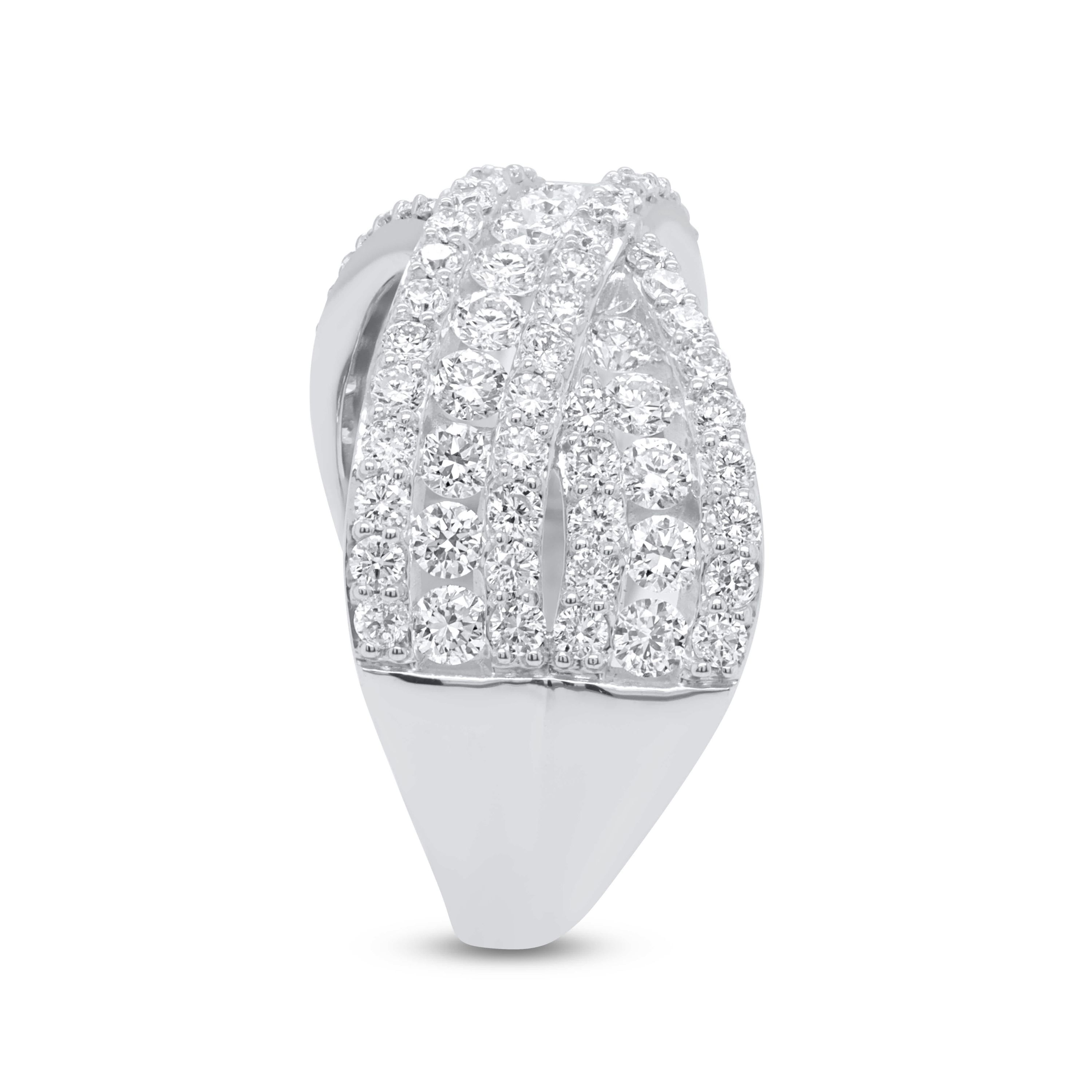 Lab Created 2CTTW Lab Grown Diamond Criss Cross Ring
