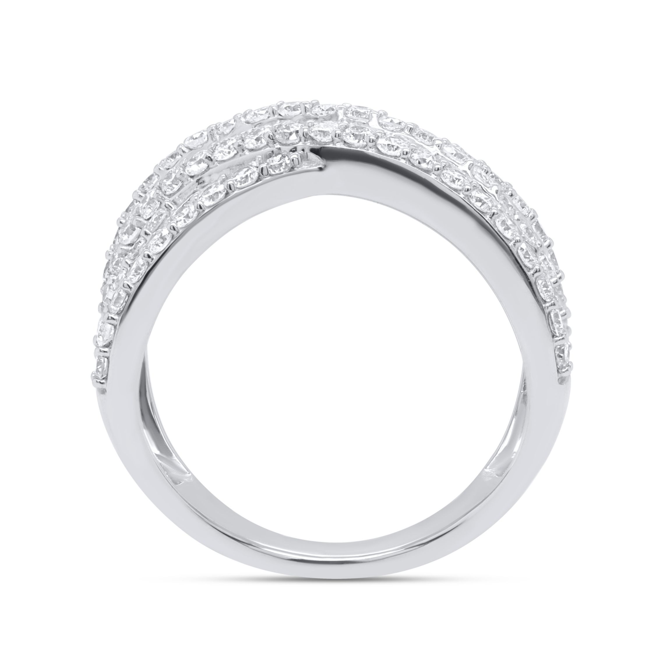 Lab Created 2CTTW Lab Grown Diamond Criss Cross Ring