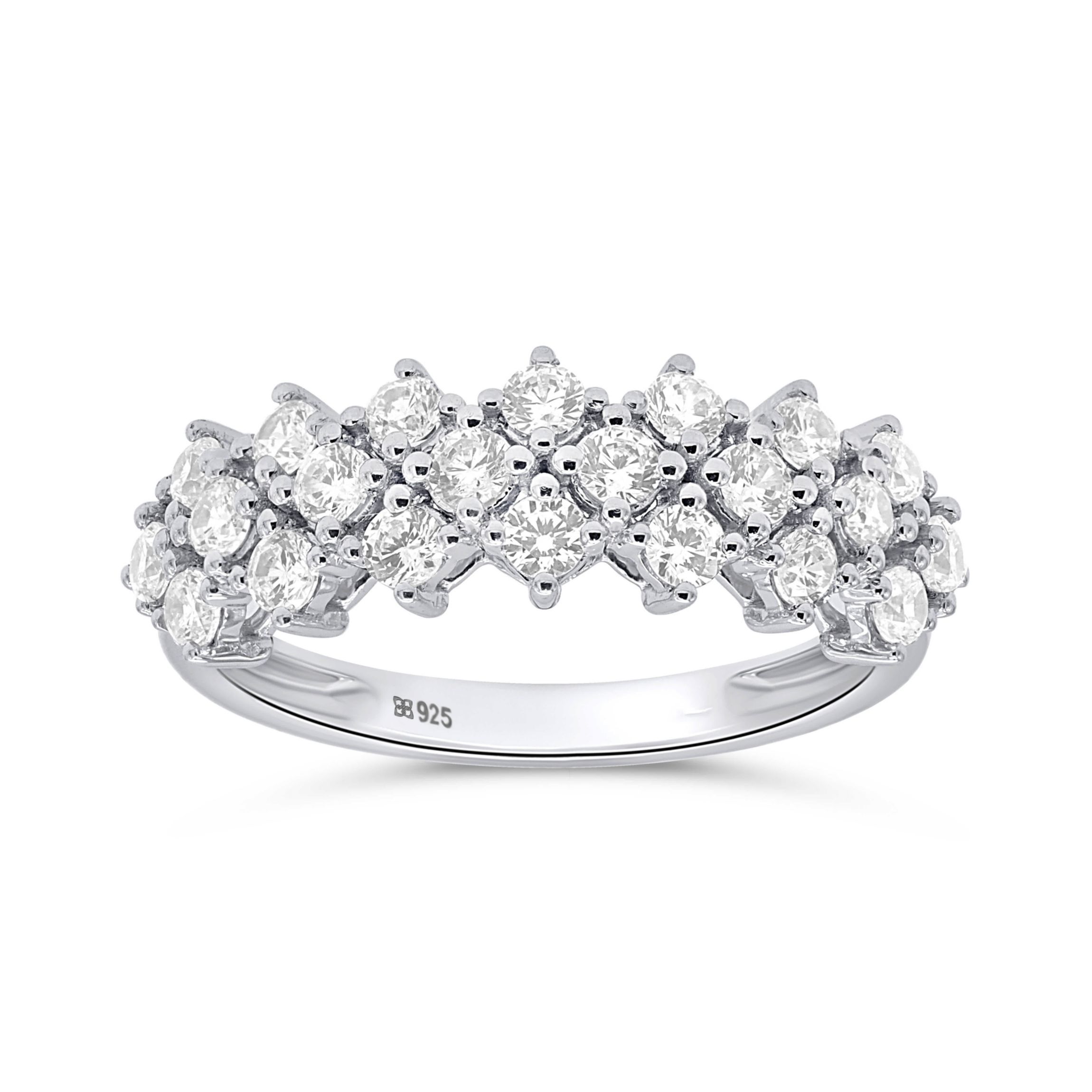 Lab Created 1 CTTW LAB GROWN DIAMOND RING IN STERLING SILVER