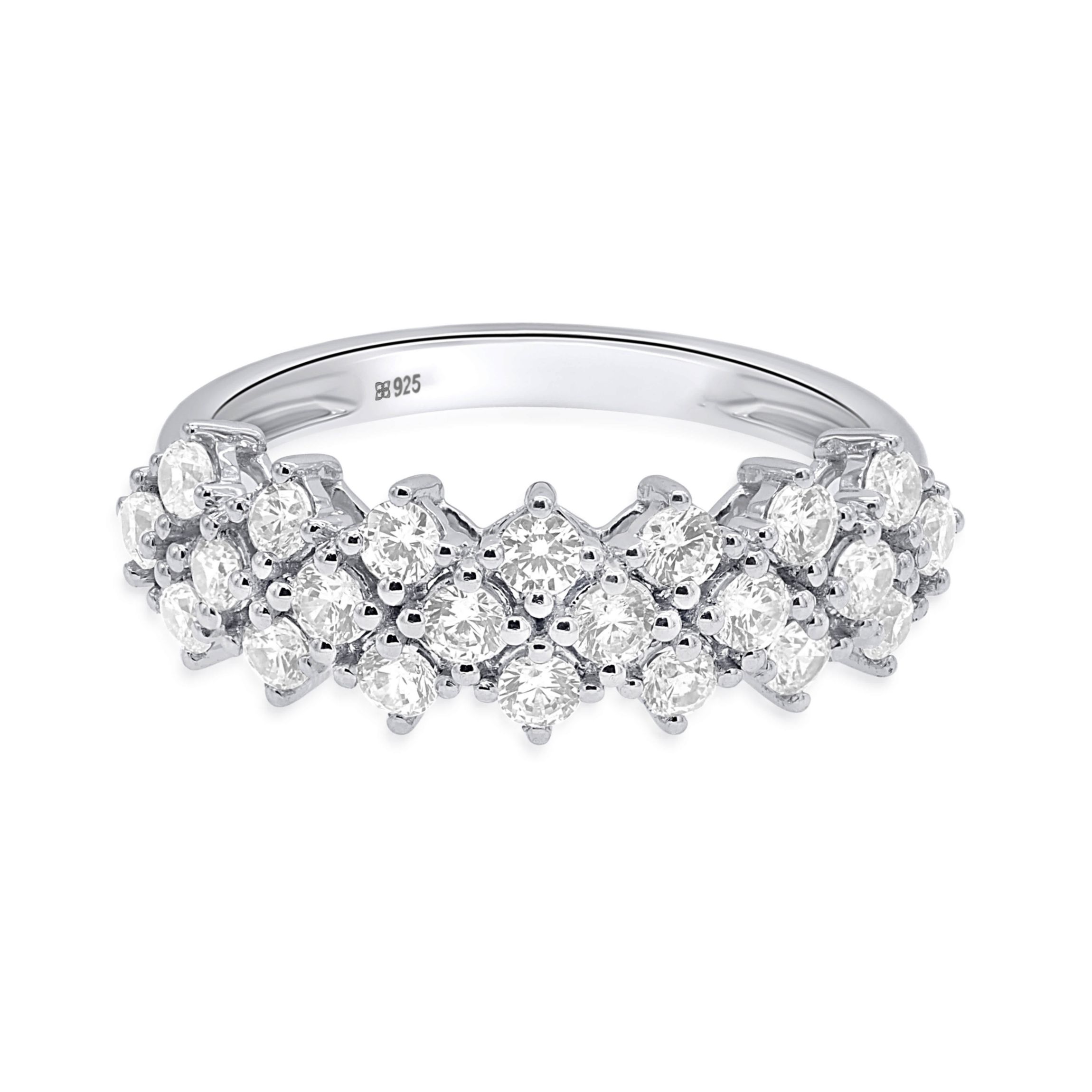 Lab Created 1 CTTW LAB GROWN DIAMOND RING IN STERLING SILVER
