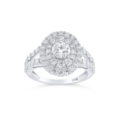 ETHIQUE Lab Created 2 CTW LAB GROWN DIAMOND RING IN STERLING SILVER, White, 7