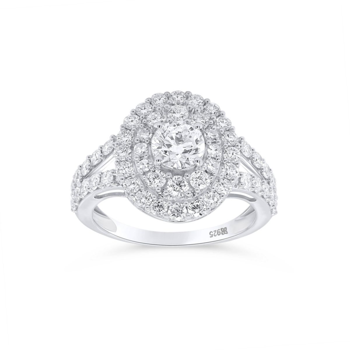 Lab Created 2 CTW LAB GROWN DIAMOND RING IN  STERLING SILVER