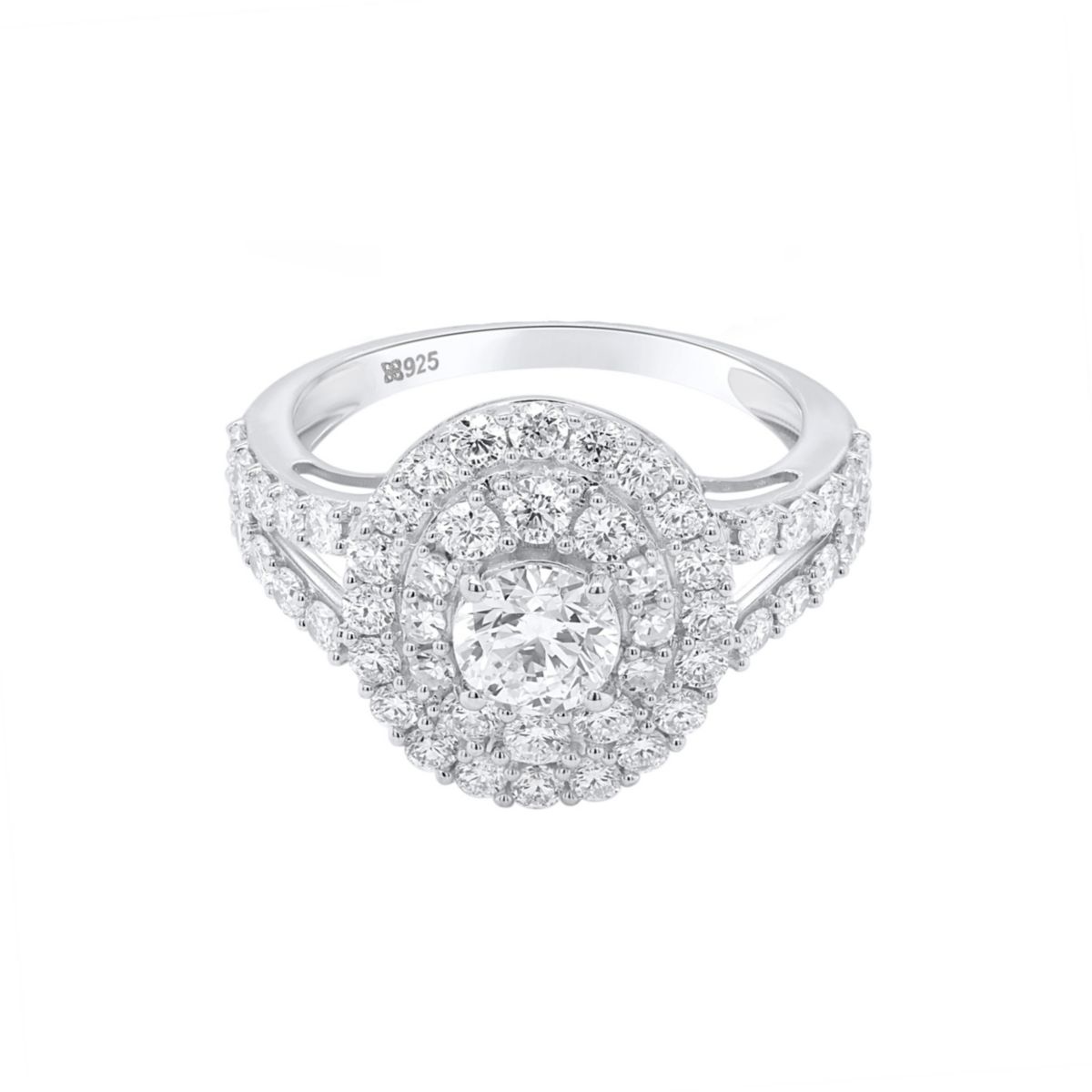 Lab Created 2 CTW LAB GROWN DIAMOND RING IN  STERLING SILVER