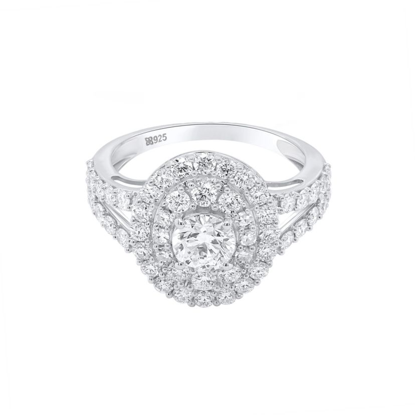 Lab Created 2 CTW LAB GROWN DIAMOND RING IN  STERLING SILVER