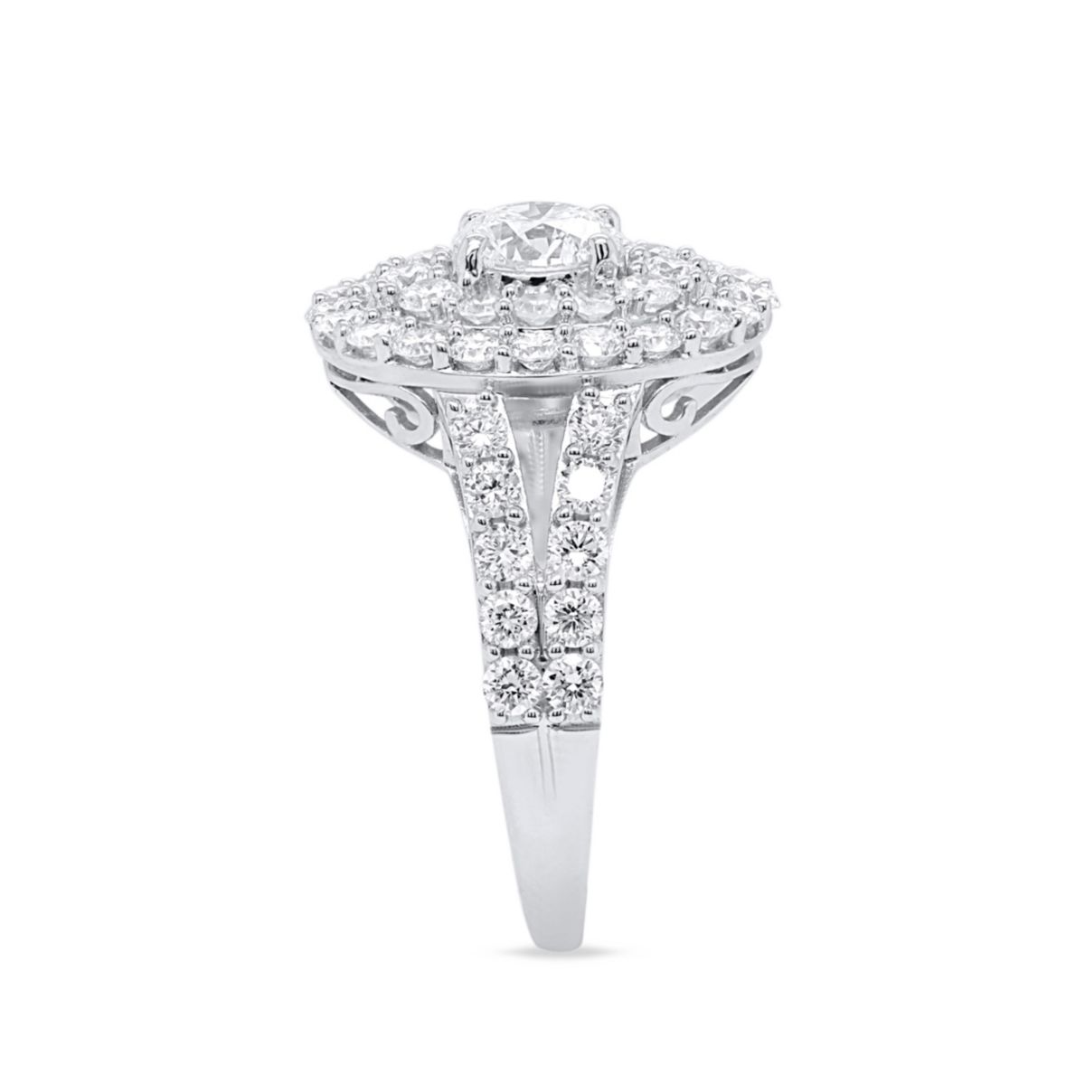 Lab Created 2 CTW LAB GROWN DIAMOND RING IN  STERLING SILVER