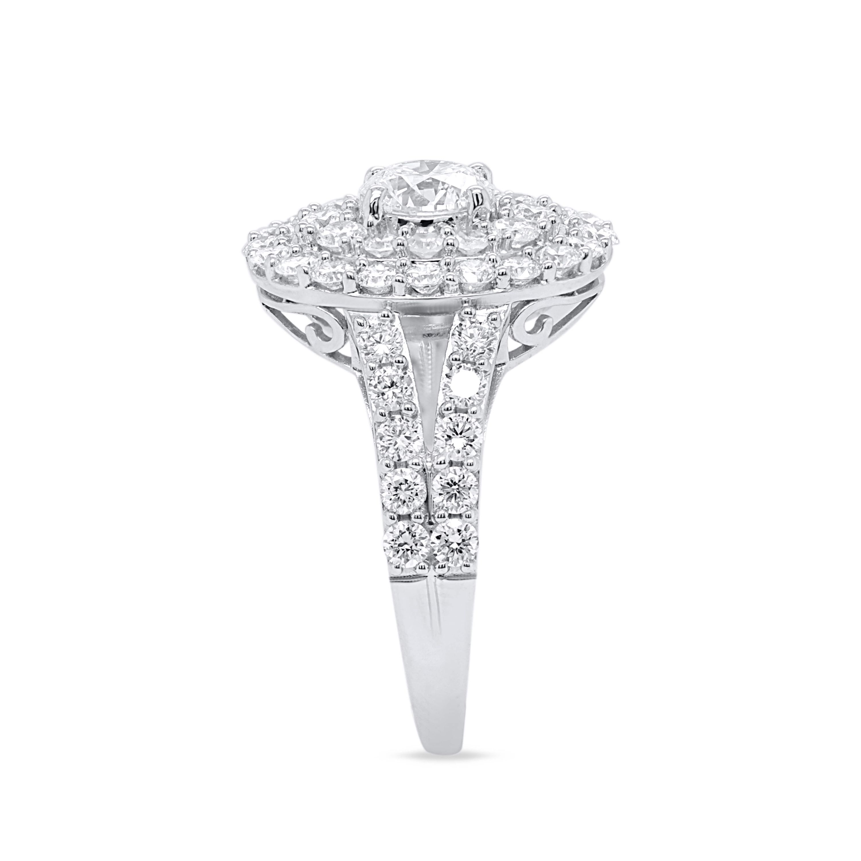 Lab Created 2 CTW LAB GROWN DIAMOND RING IN  STERLING SILVER