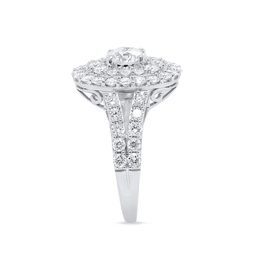 Lab Created 2 CTW LAB GROWN DIAMOND RING IN  STERLING SILVER
