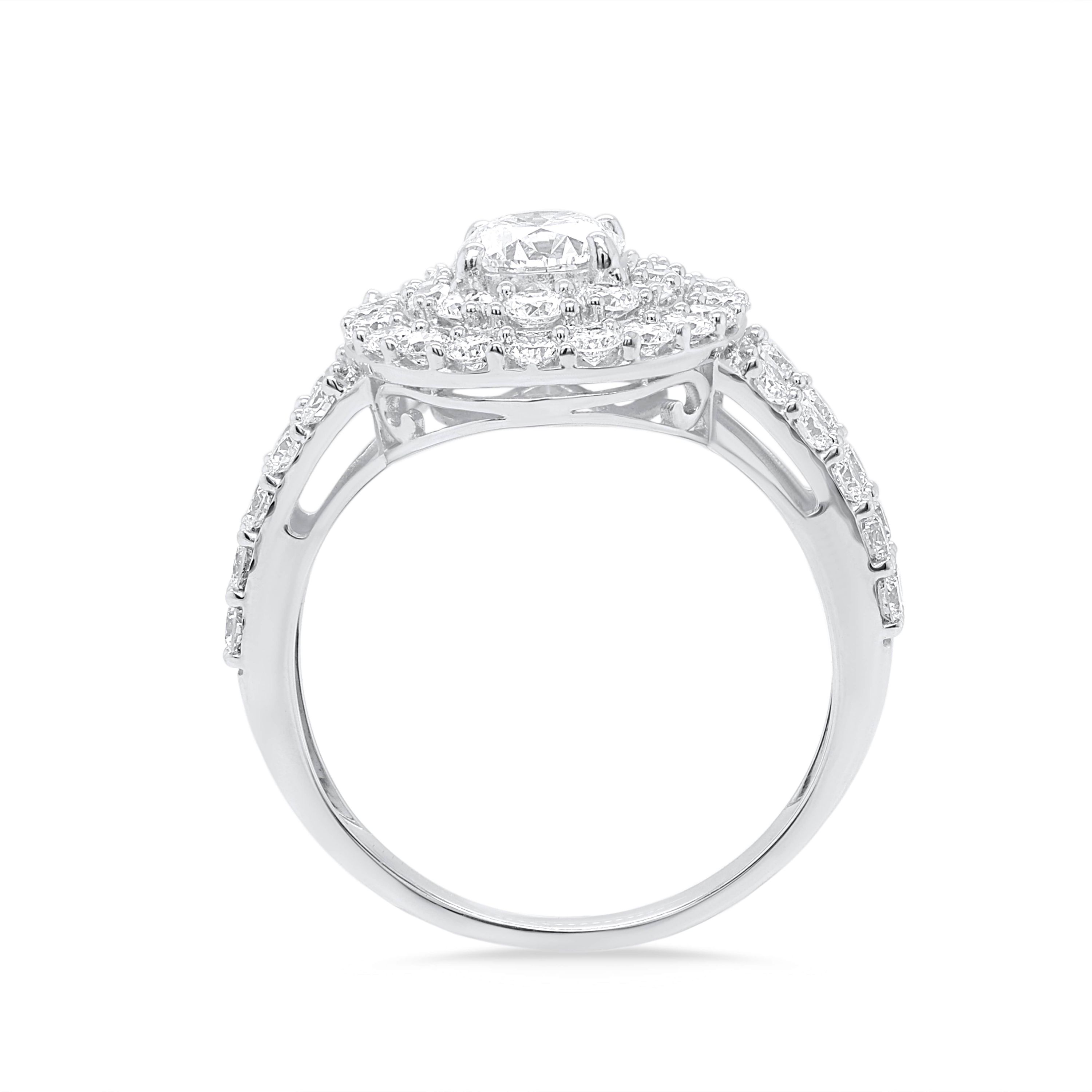 Lab Created 2 CTW LAB GROWN DIAMOND RING IN  STERLING SILVER
